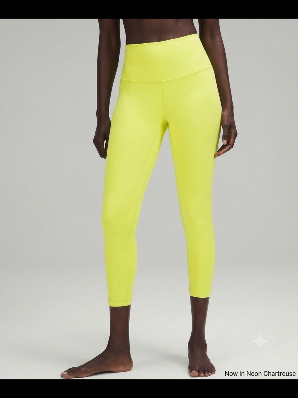 ​Lululemon Align High-Rise Crop 23" Glow Yellow Size 4 LW6BGLS